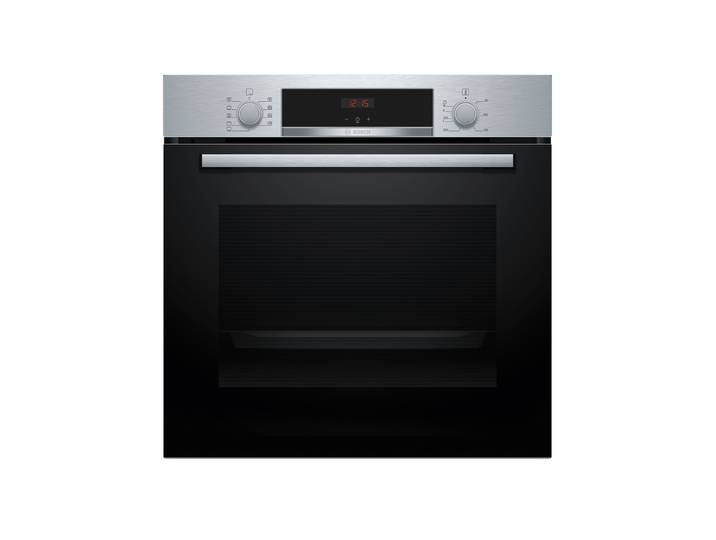 BOSCH Backofen HBA514BS3 , Energieeffizienz: A+, grau (edelstahl), B:59,4cm H:59,5cm T:54,8cm, Backöfen, 3D Heißluft Funktion für eine gleichmäßige Hitzeverteilung, Backofen
