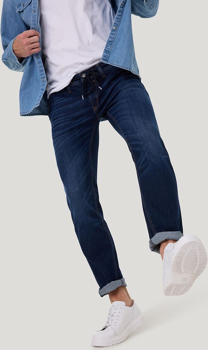 Regular-fit-Jeans "RAVI", Herren, Gr. 36, Länge 32, blau (dunkelblau fashion), Denim/Jeans, Obermaterial: 98% Baumwolle, 2% Elasthan, PIONEER AUTHENTIC JEANS, unifarben, regular fit knöchellang, Jeans Regular-fit-Jeans, im Five-Pocket Style dunkelblau fas