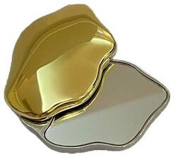 Fusion Finds Elegant Heart Makeup Mirror Compact Pocket Mirror For Purse & Travel Touch Ups gold cloud