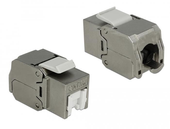 Delock Keystone-module RJ45-connector Cat.6A afgeschermd met stofkap