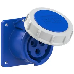 PCE 3132-6f70 CEE-Anbausteckdose gerade (70x70mm) 16A 3p 6h IP67 31326f70