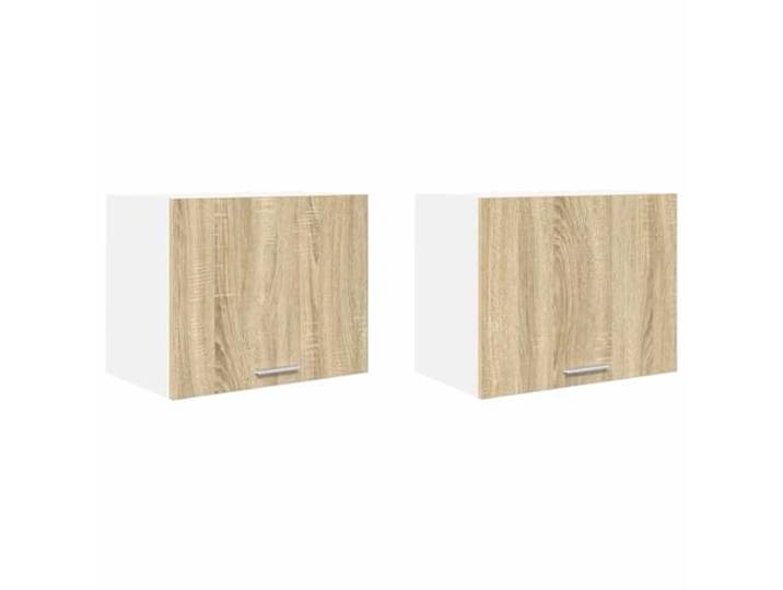 HKTMGDNG Hängeschrank 2er Set Küchenschrank Sonoma-Eiche Weiß 50x31x40cm Wandhängender Oberschrank im 2er Pack bietet viel Stauraum für Geschirr und Küchenhelfer in Küche oder Speisekammer.