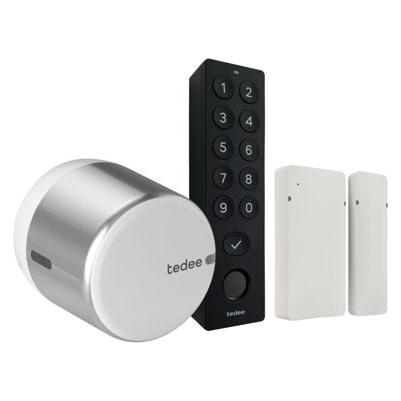 Tedee Set GO 2 Alu Keypad + Türsensor (Elektronische Zahlenkombination, Fingerabdruck) (5906288551775)