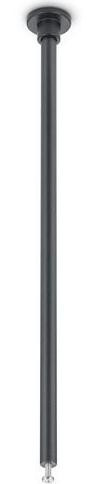 TRIO DUOline Plafondlamp voor rails, mat zwart, 25 cm