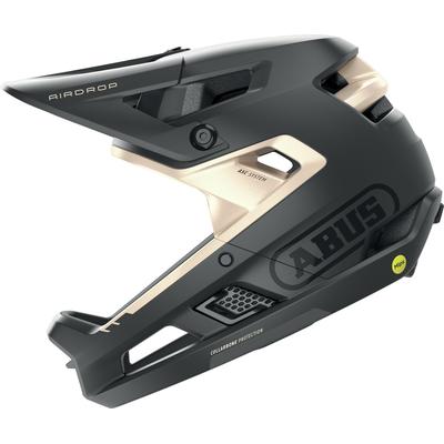 Mountainbikehelm ABUS "AIRDROP MIPS" Gr. S, schwarz (schwarz gold), Helme, S/M Kopfumfang: 52cm - 58cm