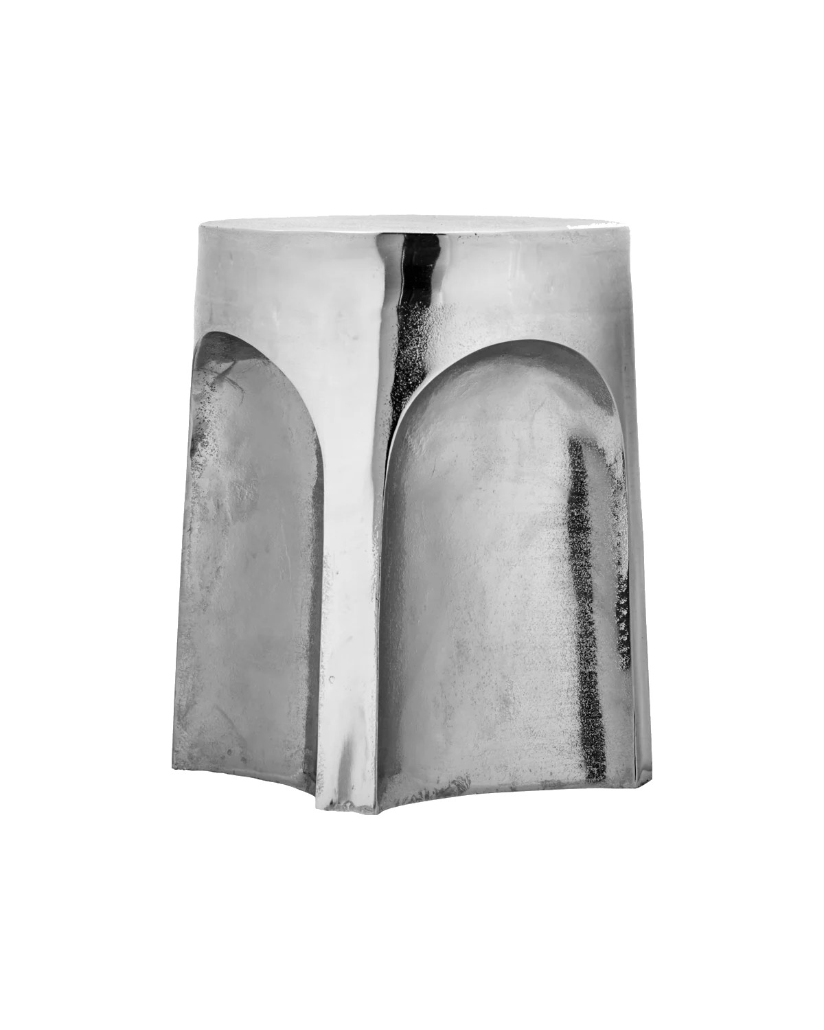 House Doctor Riga bijzettafel zilver met metalen onderstel