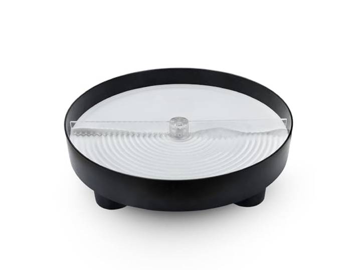 NAMAII Automatisches Garten-Zen-selbstdrehendes Sandkratz-Tablett, 29,2 cm, Achtsamkeit, Meditation, Stressabbau-Therapie, Sandtablett für Zuhause, Büro, Schreibtisch-Dekoration