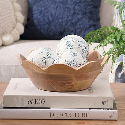 Handmade Ecomix Painted Sphere, Set Of Three - Grandin Road