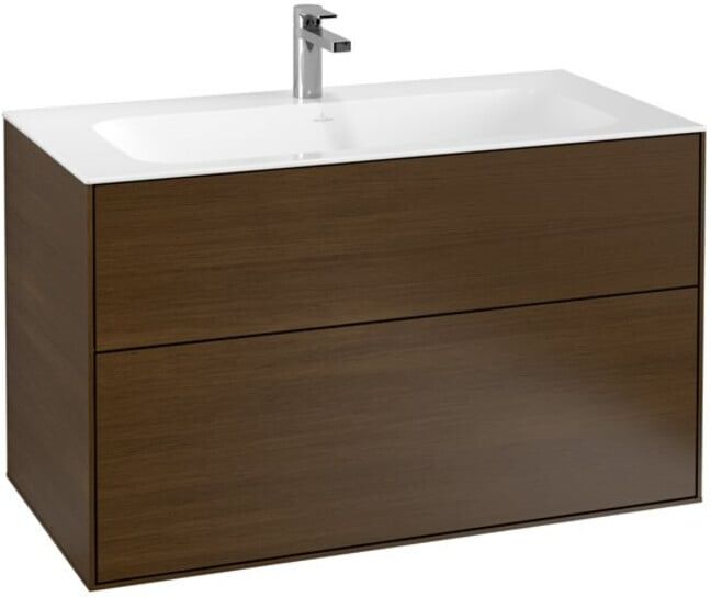 V&B; Meuble sous lavabo Finion 99,6x59,1x49,8cm, placage noyer ; Villeroy & Boch (F02000GN)