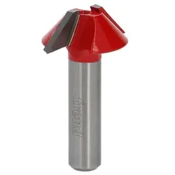 Freud Fasefräser ohne Kugellager und 8mm Schaft 90408P D = 25 x Winkel 45°