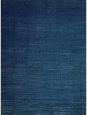 Exquisite Rugs Velutto Modern handloomed Silky Nylon Navy Area Rug