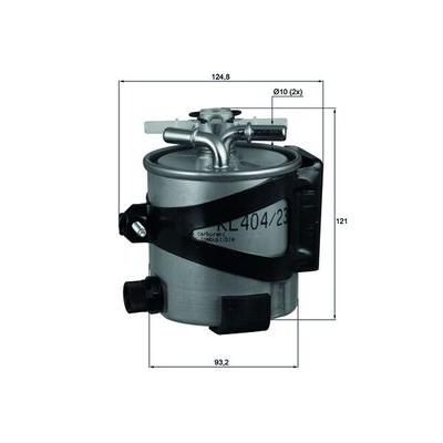 MAHLE Kraftstofffilter KLH 44/22 Leitungsfilter 121mm für RENAULT