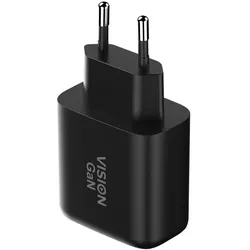 Vision Aus MFI-zertifizierter Fabrik - Dual USB (65 W, 2 Ports), USB Ladegerät, Schwarz
