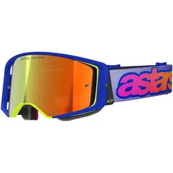 Alpinestars Supertech Vision Vista, Crossbrille verspiegelt - Blau/Gelb/Lila Rot-Verspiegelt