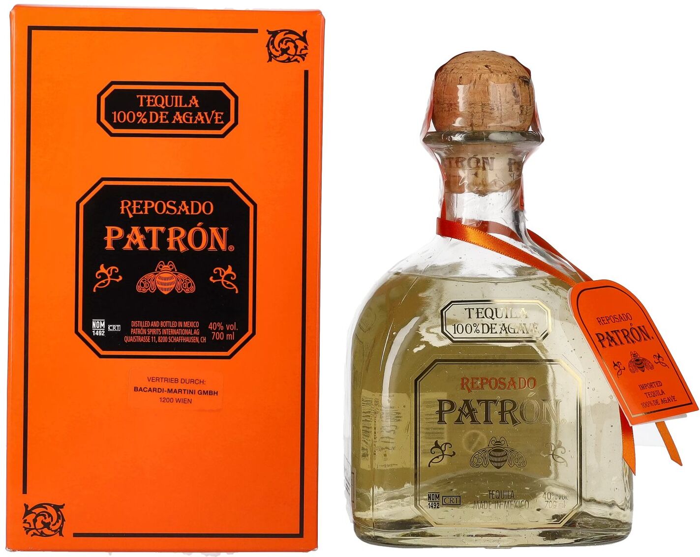 Patrón Tequila Reposado 40% Vol. 0,7l in Geschenkbox