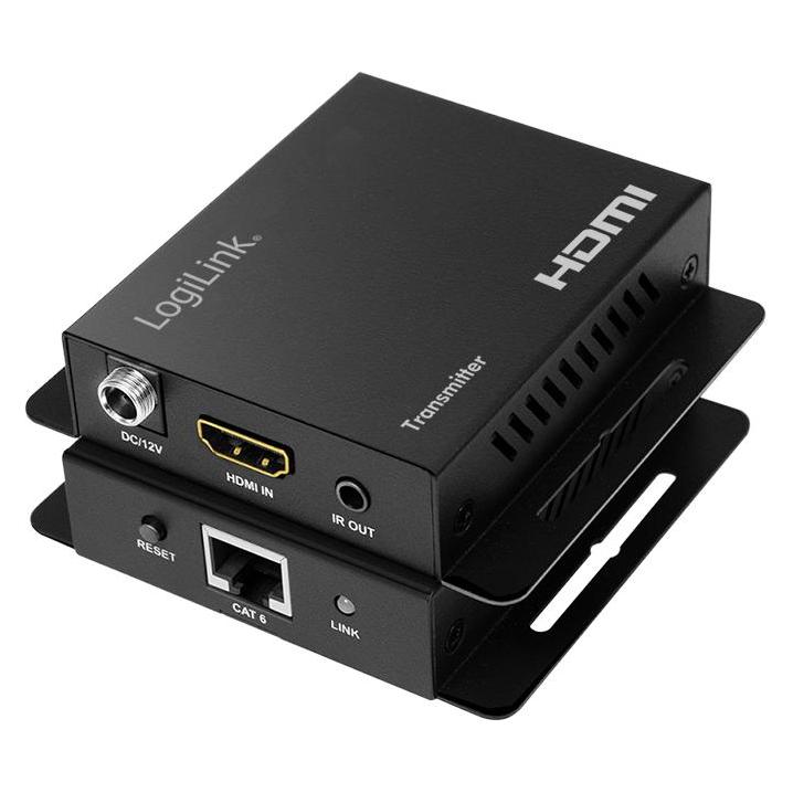 LogiLink HDMI-Extender-Set über LAN, 70 m, 4K/60 Hz, EDID, HDR, HDCP, POC, IR (HD0063)