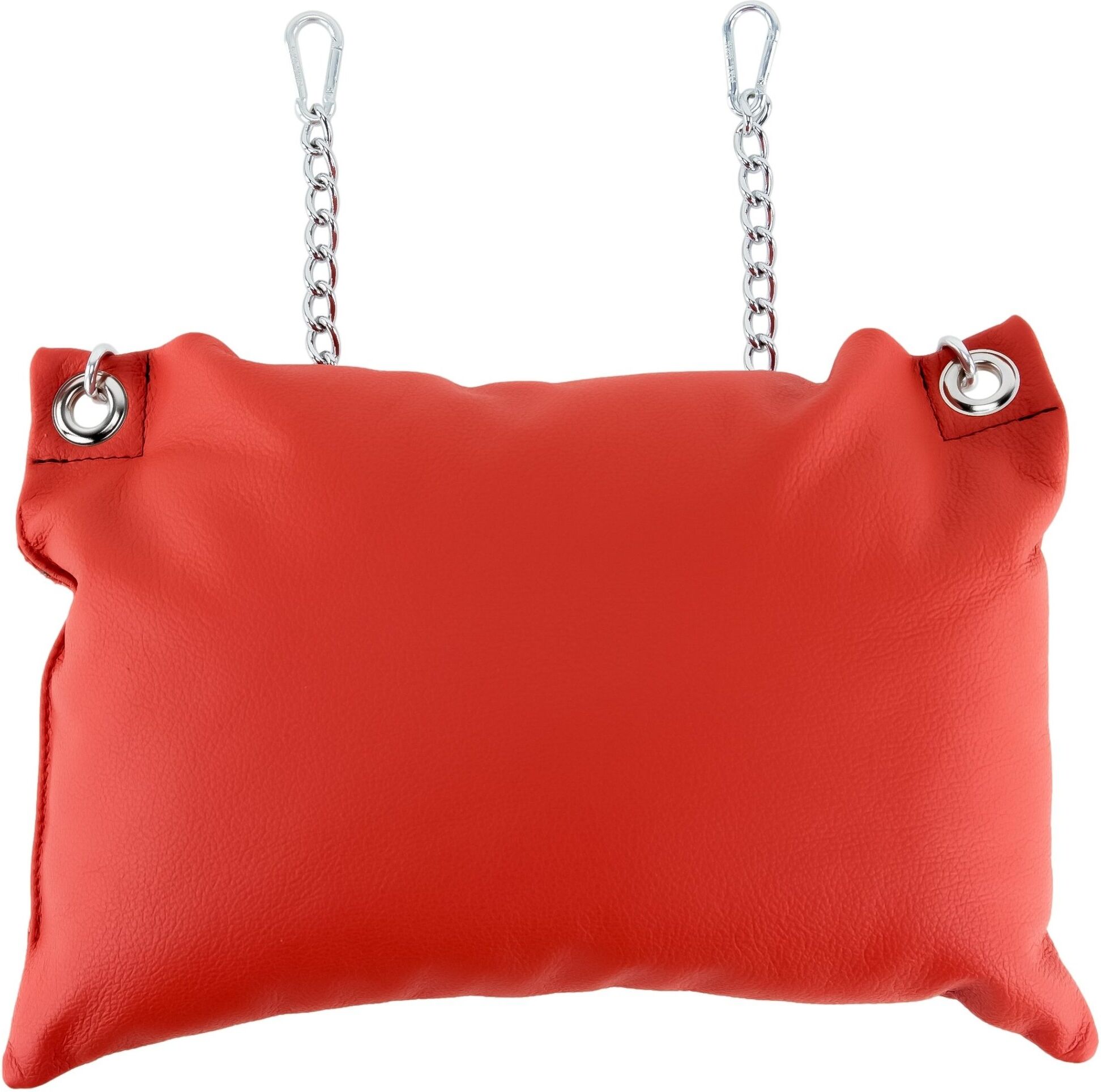 Mr Sling Coussin en cuir 23 x 32cm + Chaînes Rouge