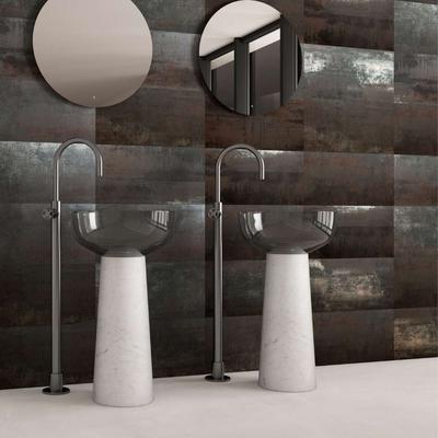The Tile Life Metallica Graphite Semi-Gloss Porcelain Floor and Wall Tile