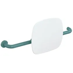 Hewi 801 Rückenstütze 801.51.9261L55 Wandabstand 150mm, Ausführung links, Lehne signalweiß, aquablau