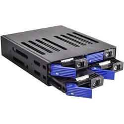 Fantec MR-SA1040 BACKPLANE (2.5"), Festplattengehäuse, Schwarz, Blau