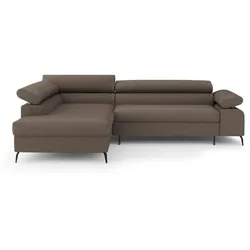 ECKSCHLAFSOFA Mellow mit Bettkasten, Dunkelbraun, links