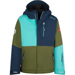 Trollkids Kids Hallingdal Jacket - 104 - pine green/mystic blue