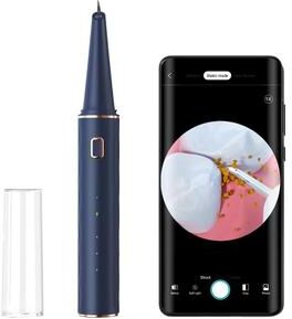 Inspired Finds USB Rechargeable Electric Dental Scaler Ultrasonic Tartar Remover With LED Precision Teeth Cleaner blue