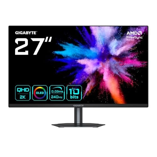 Gigabyte GO27Q24 27 inch QD-OLED Gaming Monitor QHD 240Hz
