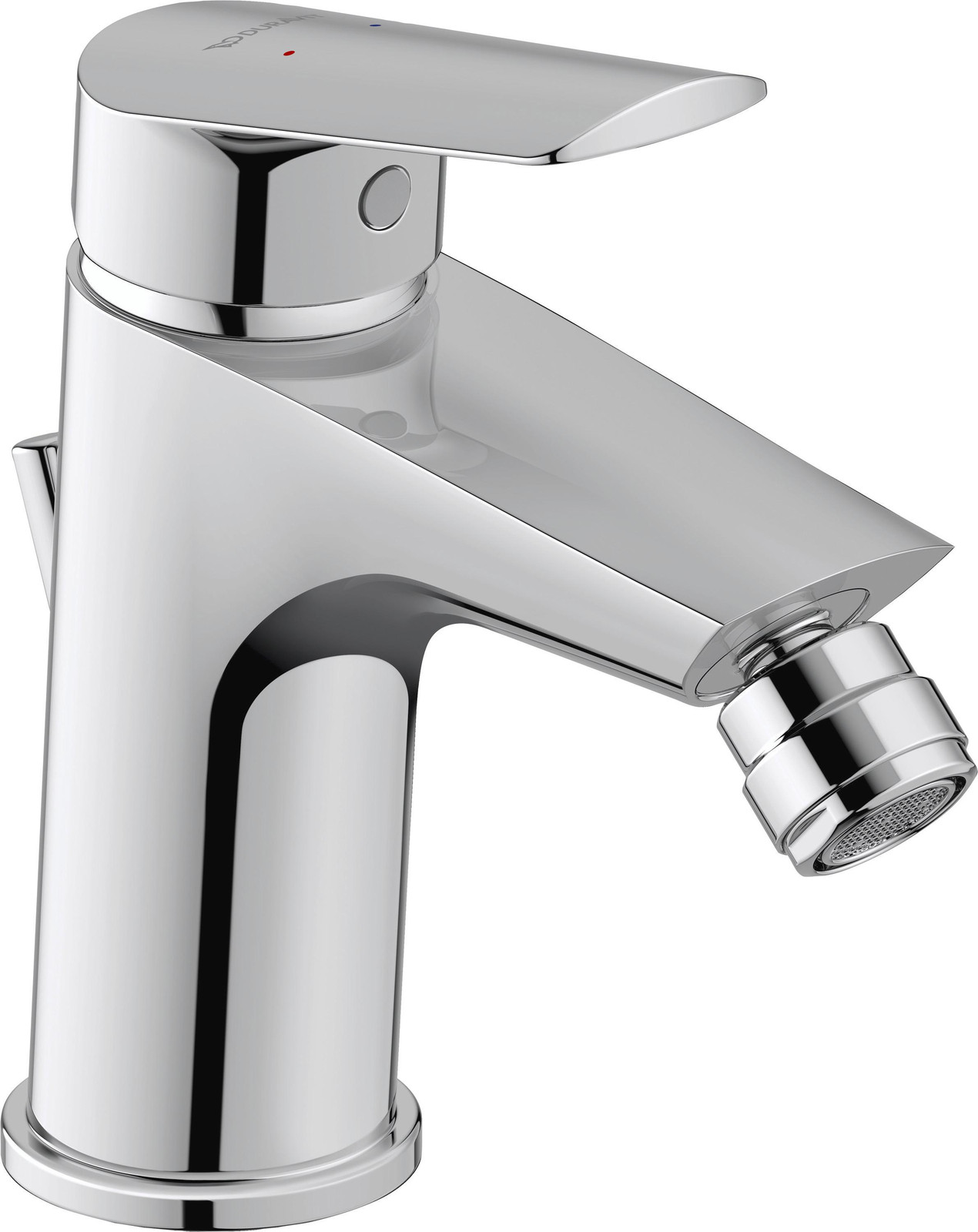 Duravit No.1 Éénhendel mengkraan voor bidet, chroom glanzend met pop-up afvoer en waterbesparende functie - N12400001010