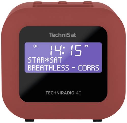 TechniSat TECHNIRADIO 40, rot Taschenradio DAB+, UKW Weckfunktion, Inkl. Lautsprecherbox Rot
