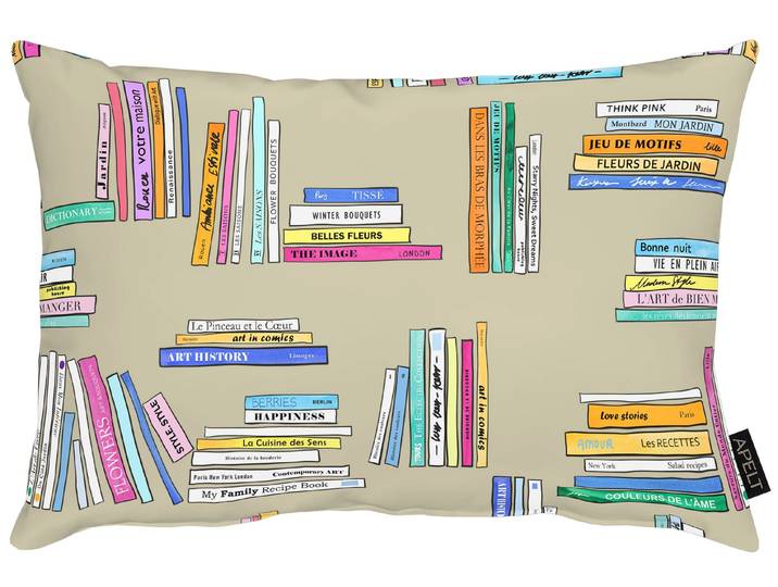 Dekokissen APELT Carta - Digitaldruck auf Samt , bunt (natur, rose, bedruckt), B:40cm H:10cm L:60cm, Polyester, Dekokissen_Sitzkissen_Kissenhüllen, Dekokissen, inclusive Soft-Kissenfüllung 100% PES
