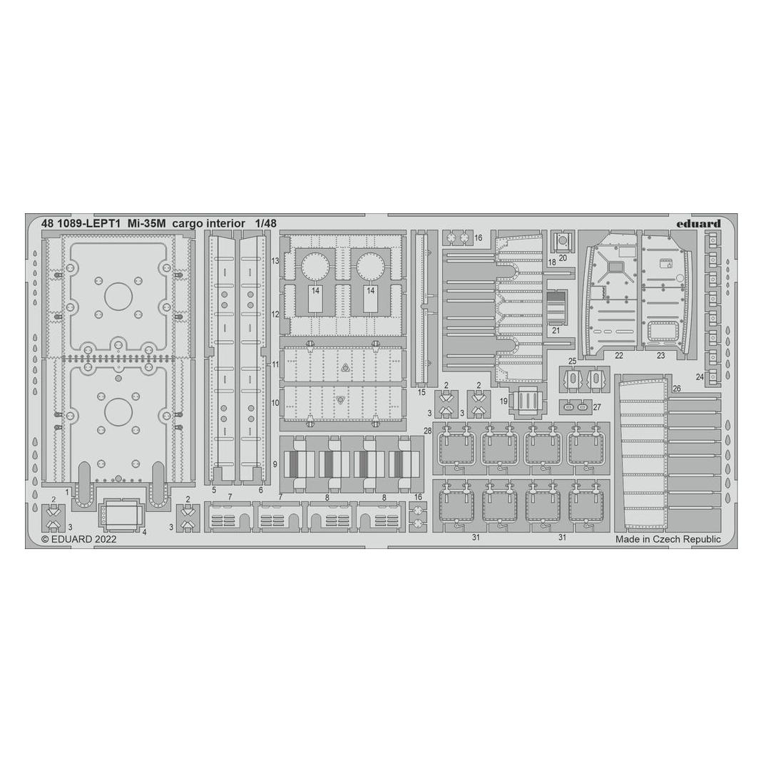 Eduard Mi-35M cargo interior for ZVEZDA (481089)
