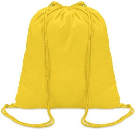 Sac à cordon en coton publicitaire coton jaune