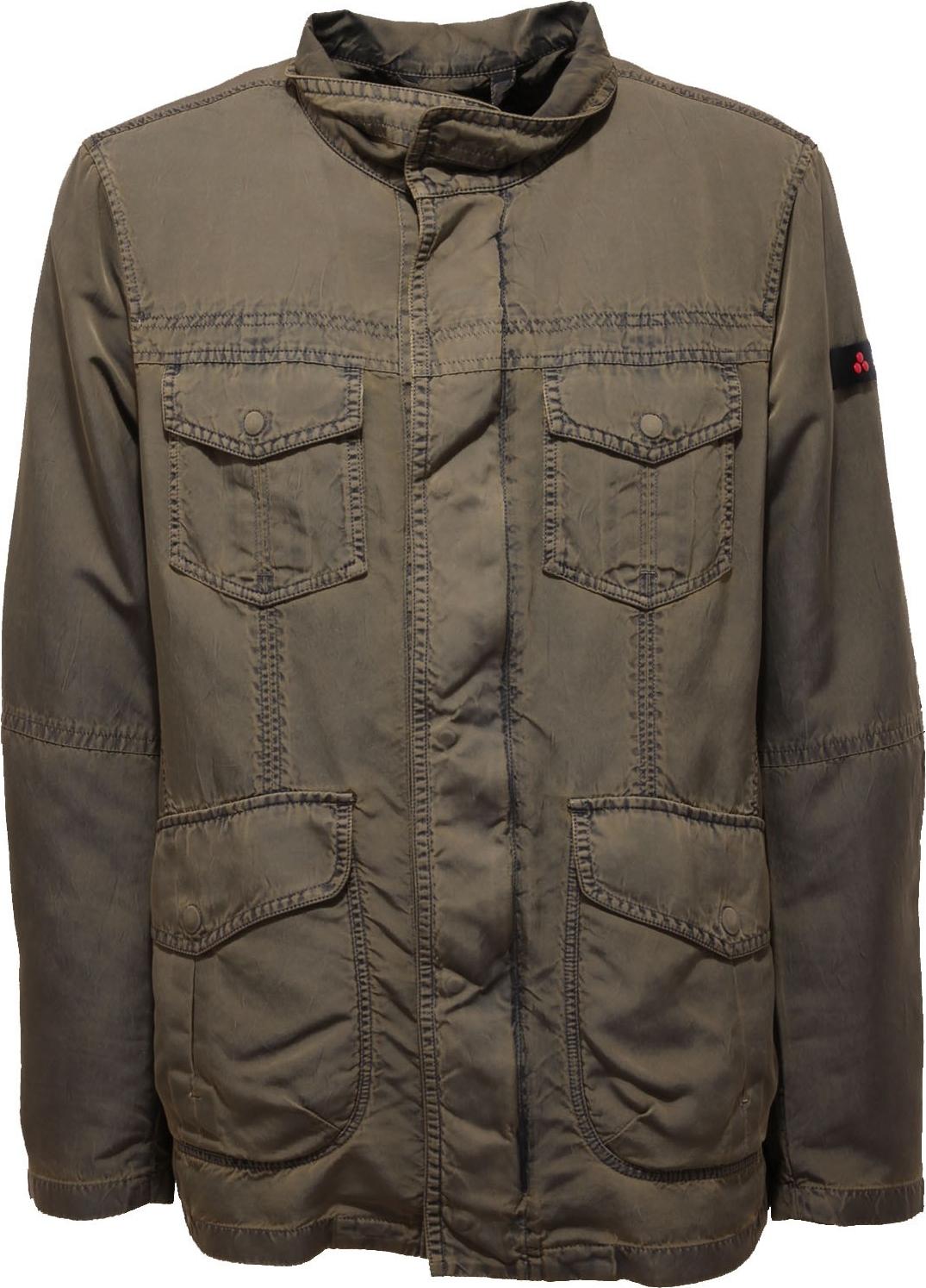 6315AB giubbotto uomo PEUTEREY grün Garment gefärbt Vintage-Effekt Jacke Männer