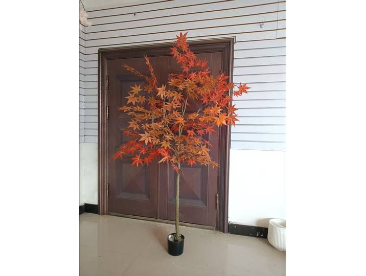 Simulation de plante verte en pot, faux arbre, escaliers intérieurs, décoration d'angle, plante de fenêtre de style européen, fausse feuille d'érable