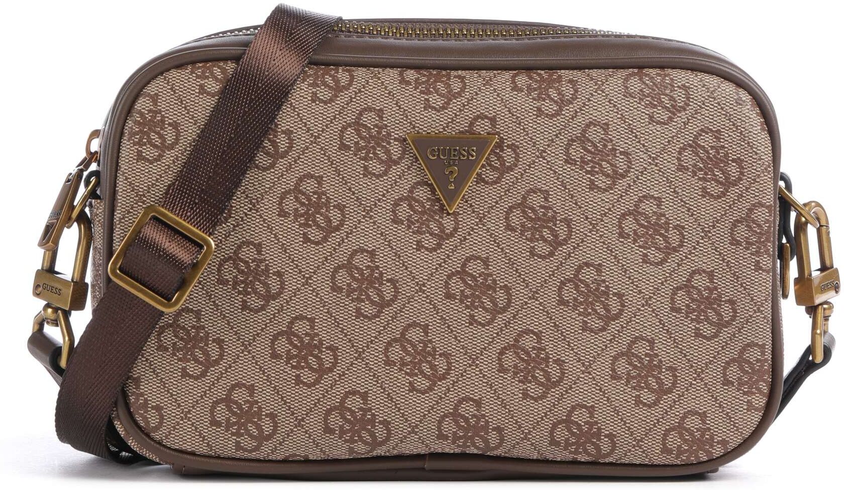 Guess Milano Small Umhängetasche aus Leder, braun