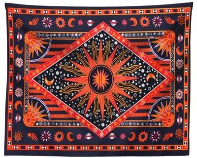 Inspired Finds Bohemian Mandala Wall Tapestry Indian Tarot Aesthetic Room Decor 59.06x39.37 In celestial Mandala