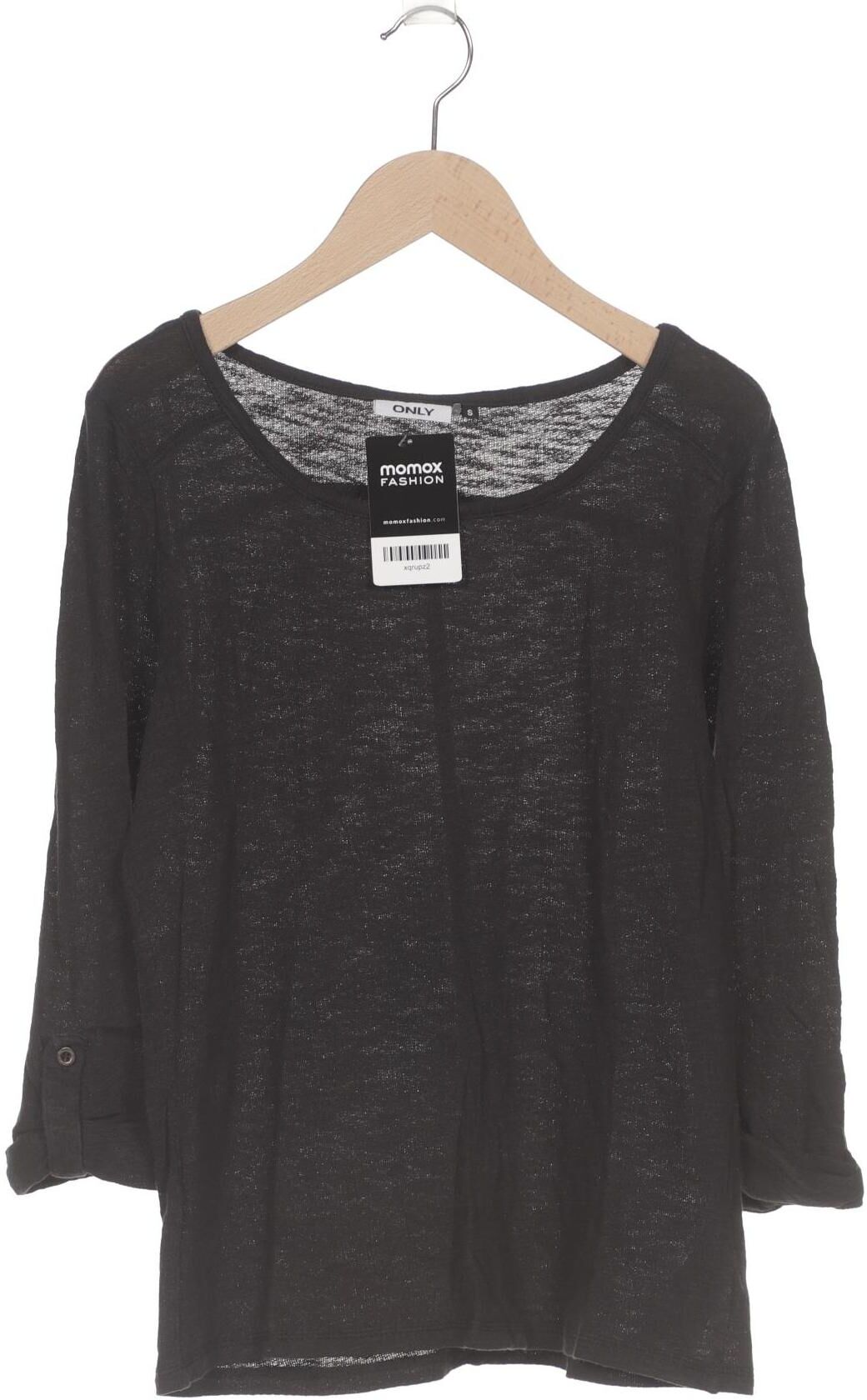 Only Damen Langarmshirt, Schwarz, Gr. S, Baumwolle - Second Hand