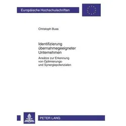 Identifizierung übernahmegeeigneter Unternehmen, Fachbücher von Christoph Buss