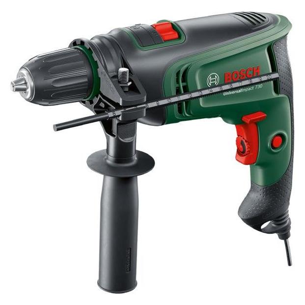 Bosch Home & Garden Schlagbohrmaschine UniversalImpact 730, 15-teiliges Zubehör-Set (X-Line) (Schlagbohrmaschine) (0603313402)