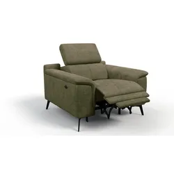 SESSEL FIERO mit Relaxfunktion, olivgrün
