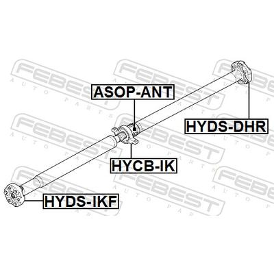 FEBEST Lagerung, Gelenkwelle hycbjk1 für HYUNDAI