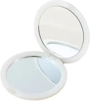 Fusion Finds Foldable Makeup Mirror Double Sided Pocket Mirror Portable Compact Travel Mirror white