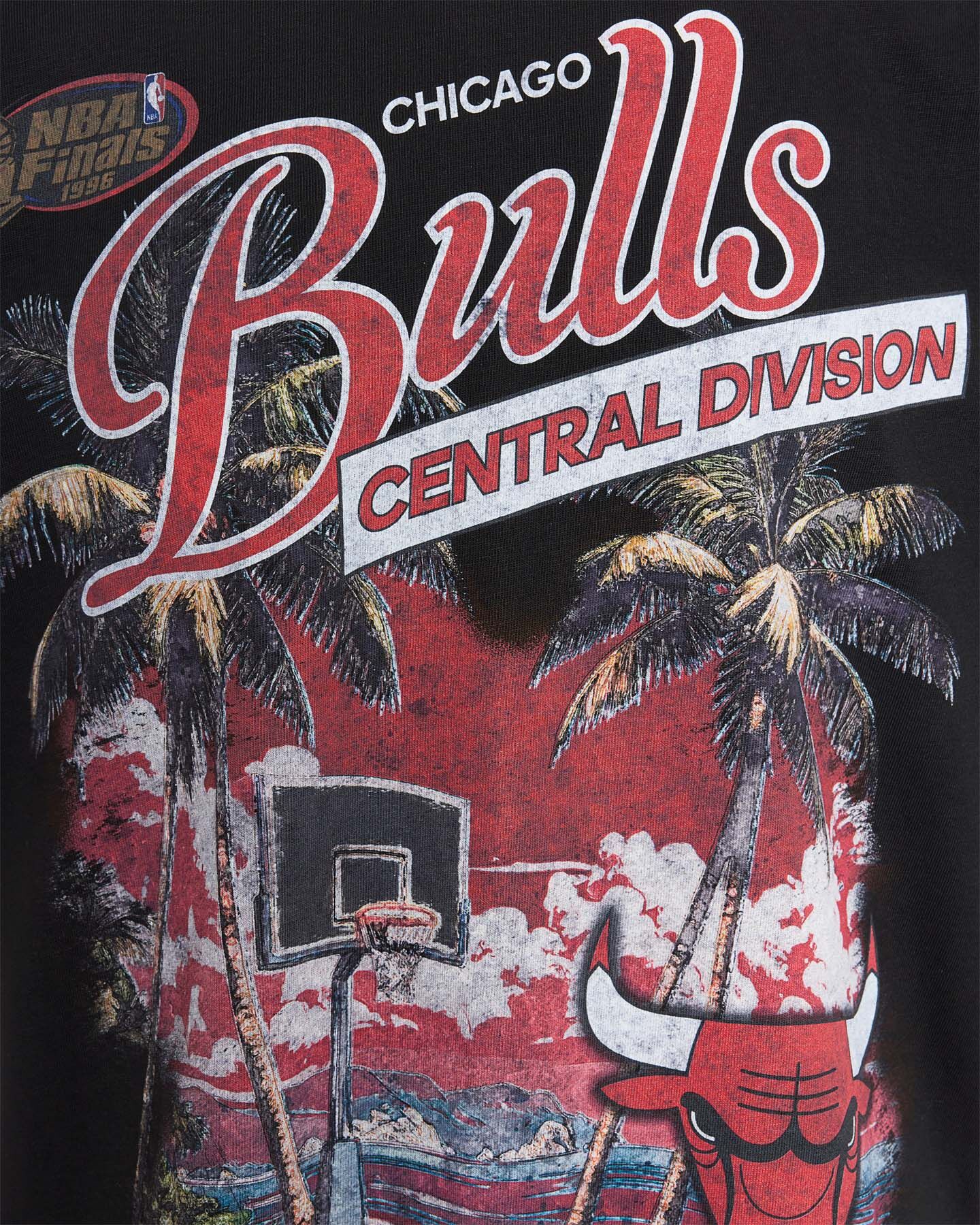 MITCHELL&NESS Paradiso Oversized Bulls - T Shirt Nba - Uomo - Nero M