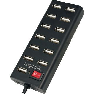 LogiLink 13-port USB 2.0 extern mit Netzteil schwarz