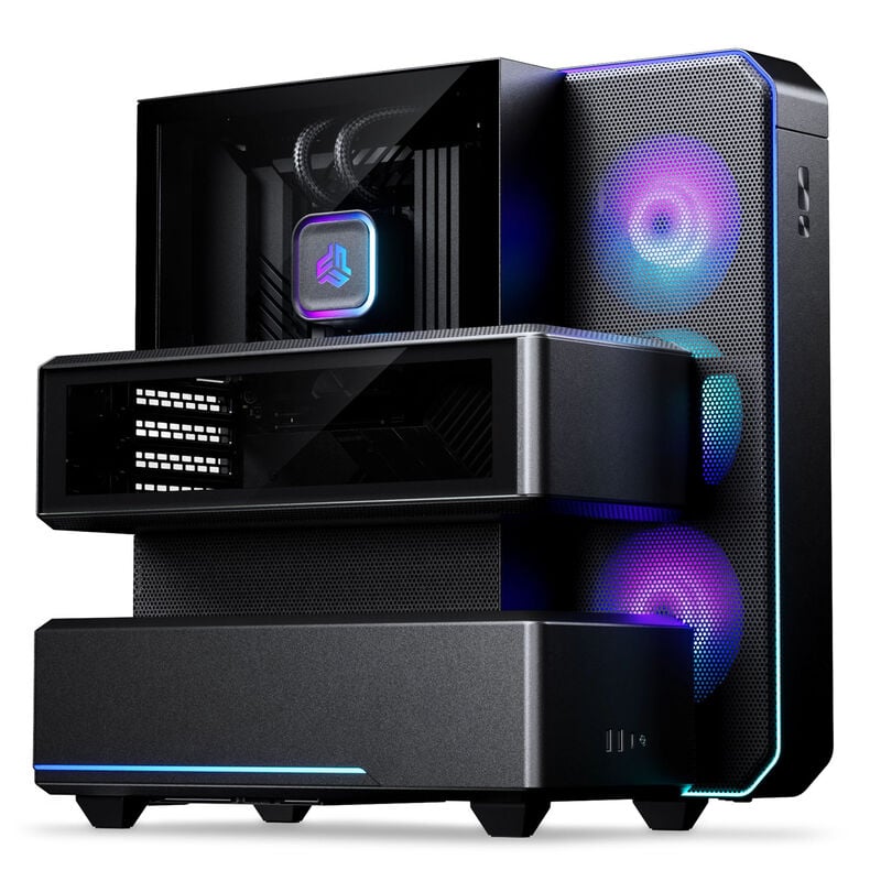 Phanteks EX5 PLUS PC-Gehäuse, Midi-Tower, ATX, 360-mm-AiO - schwarz