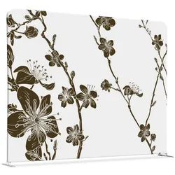 Textil Raumteiler 150-150 Doppel Abstrakte Japanische Kirschblüte Braun
