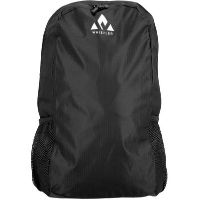 Cityrucksack WHISTLER "Wrangell", Gr. B/H/T: 30cm, schwarz, Kunstfaser, Rucksäcke Cityrucksack, mit faltbarem Design