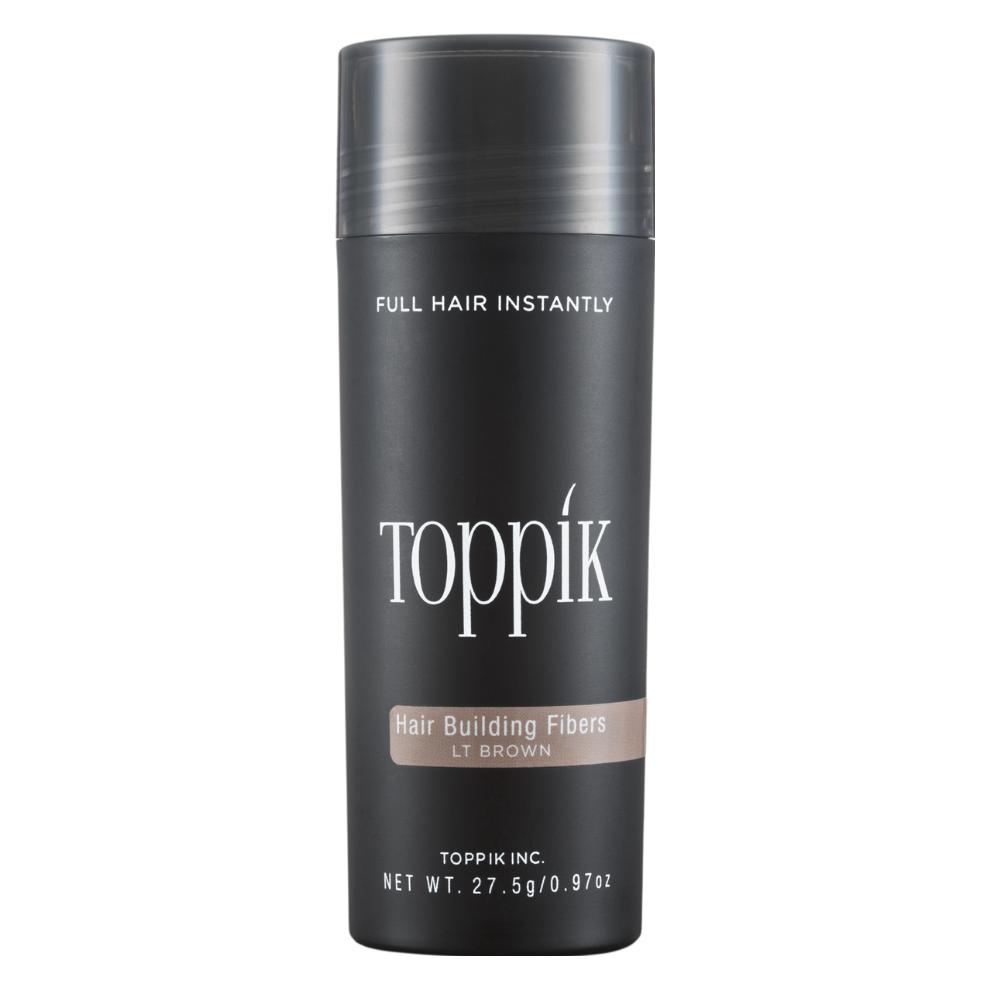 Toppik Hair Fibers Light Brown Natural Keratin Fibers for Fuller Looking Hair 27.5g - Single Pack (667820012042)