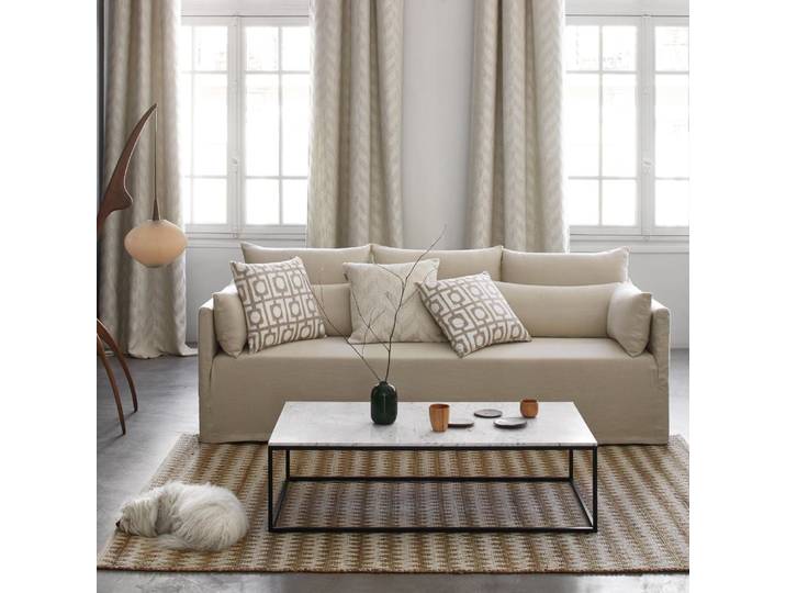 Rideau en viscose ecru 135x350 cm